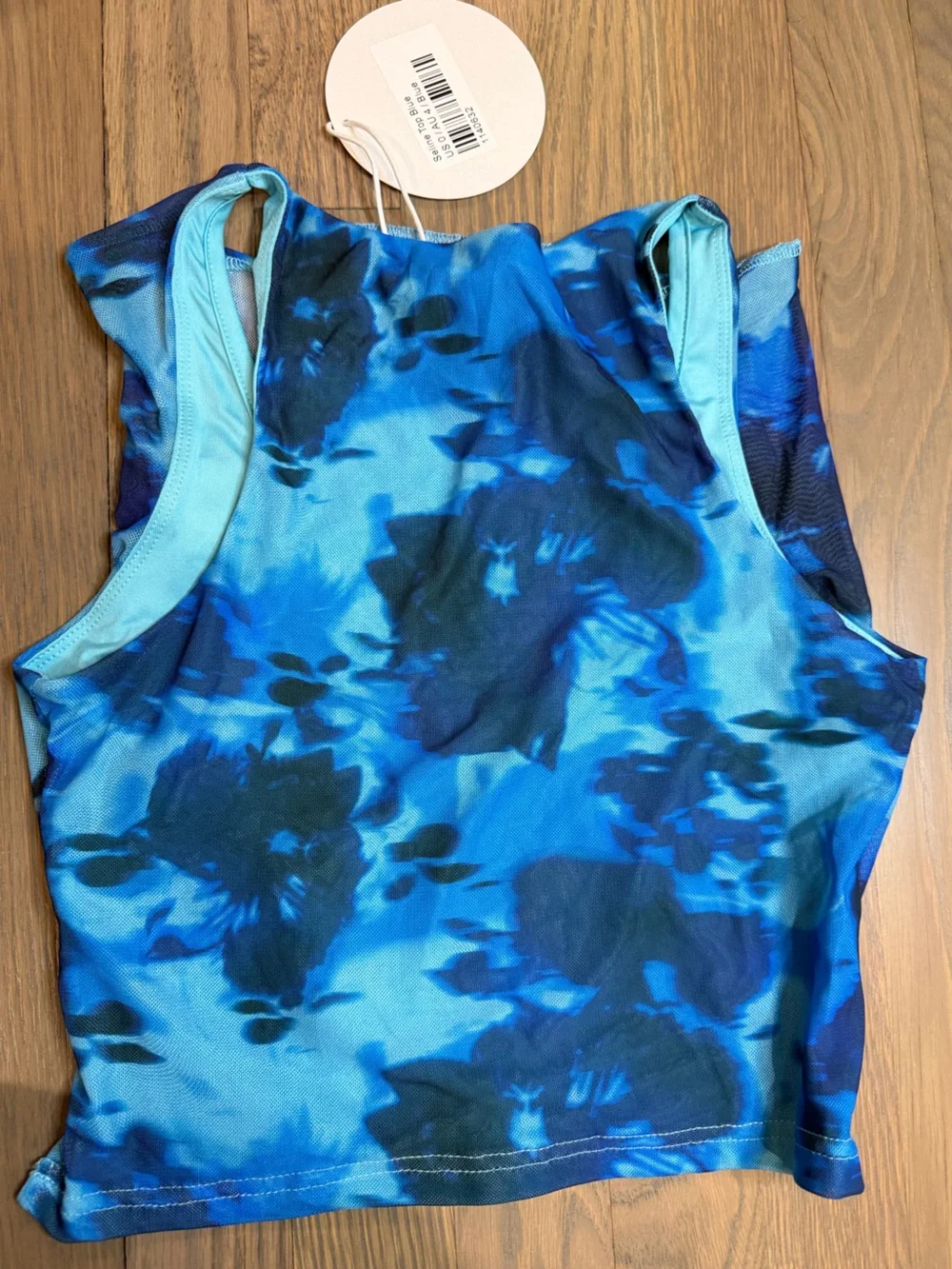 Princess Polly Blue Tie-Dye Crop Top